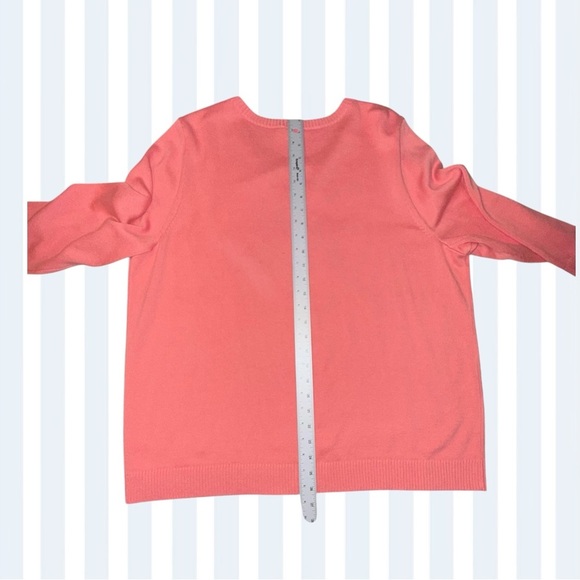 NWT Talbots BOLD ORANGES CREWNECK PULLOVER SWEATER 2X Pink/Orange - Picture 11 of 13
